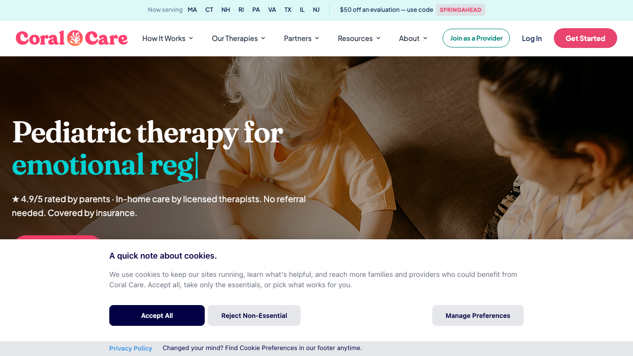 Coral Care website
